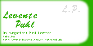 levente puhl business card